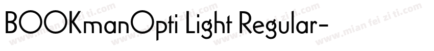 BOOKmanOpti Light Regular字体转换